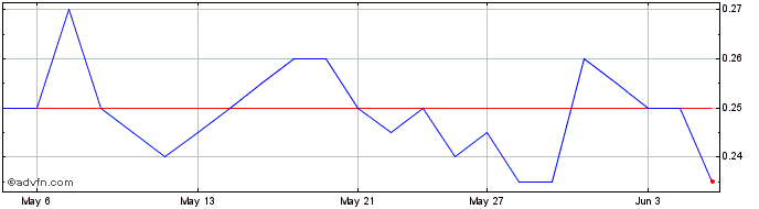 1 Month Arianne Phosphate Share Price Chart