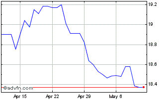 1 Month US Dollar vs SZL Chart