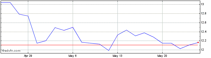 1 Month Ford Motor Share Price Chart