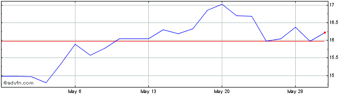 1 Month Stoneridge Share Price Chart