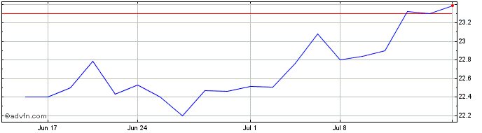 1 Month VanEck Merk Gold  Price Chart