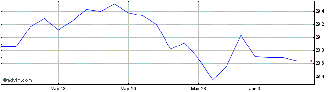 1 Month Tbg Dividend Focus ETF  Price Chart