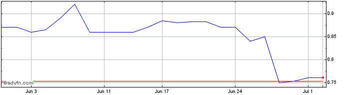 1 Month Red Hawk Mining Share Price Chart