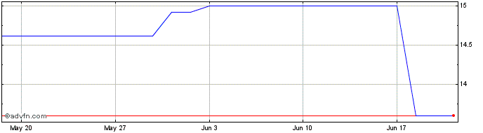 1 Month PNE Share Price Chart
