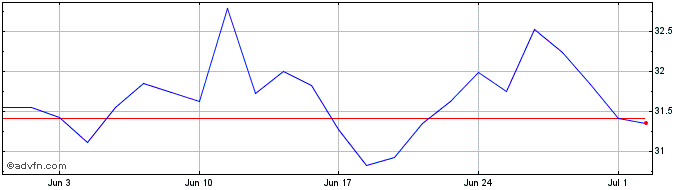1 Month IRB BRASIL ON  Price Chart