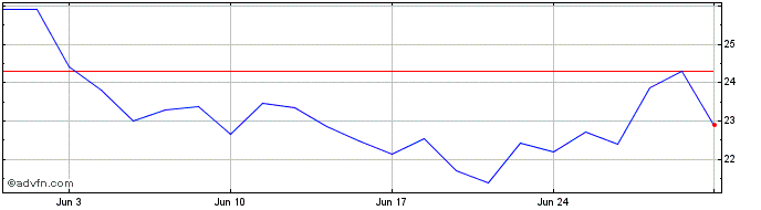 1 Month SÃO CARLOS ON Share Price Chart