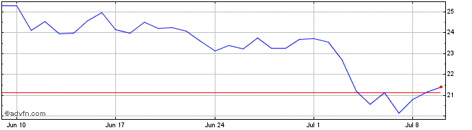 1 Month Evn Token  Price Chart