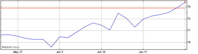1 Month XMUCDUE1D USD INAV  Price Chart