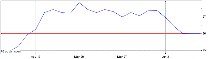 1 Month Euronext G Societe Gener...  Price Chart