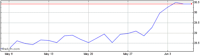1 Month Euronext G Klepierre 010...  Price Chart