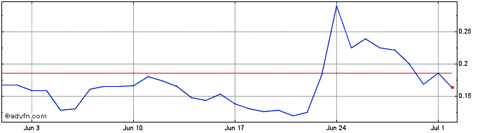 1 Month XMON  Price Chart