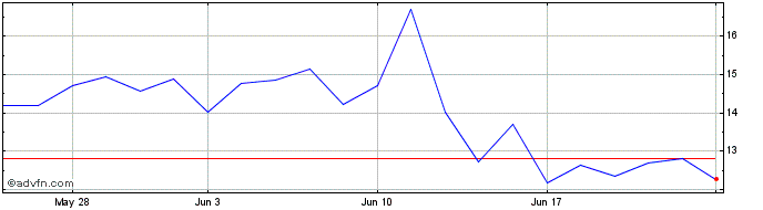 1 Month Granite 3s Tsla  Price Chart