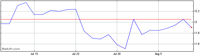 1 Month Vanck New China  Price Chart