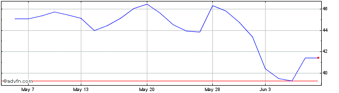 1 Month Wt Petroleum 2x  Price Chart