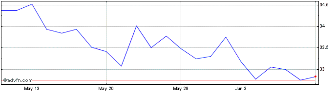 1 Month CSX Share Price Chart