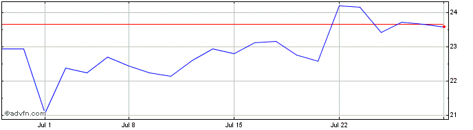 1 Month Lakeland Industries Share Price Chart