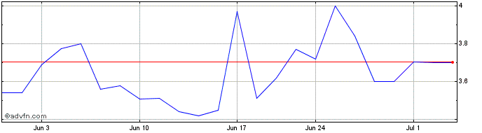 1 Month Massimo Share Price Chart
