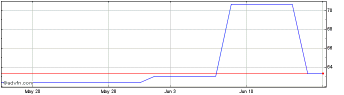 1 Month Bitcoin (PK) Share Price Chart