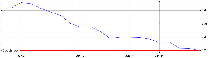 1 Month Basin Uranium (PK) Share Price Chart