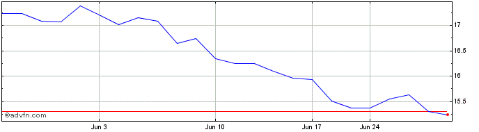 1 Month Hengan (PK)  Price Chart