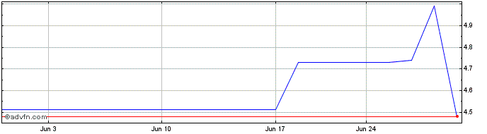 1 Month Regency Affiliates (PK) Share Price Chart