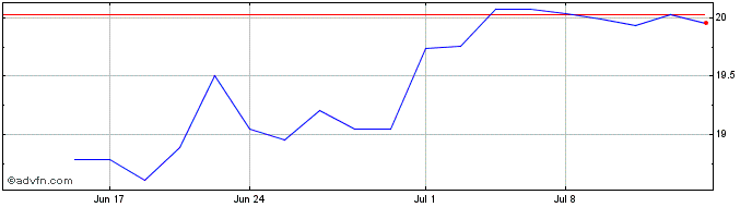 1 Month DoubleVerify Share Price Chart