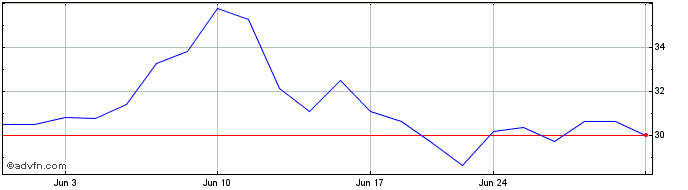 1 Month Rubrik Share Price Chart