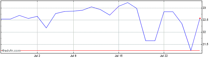 1 Month CIBC US Equity Index ETF  Price Chart
