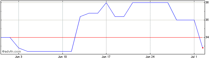 1 Month APi Share Price Chart