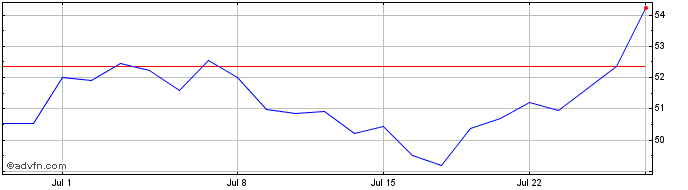 1 Month Birkenstock Share Price Chart