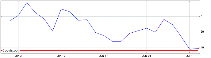 1 Month Xcel Energy Share Price Chart