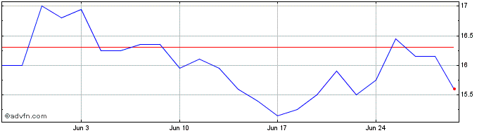 1 Month Nabaltec Ag Inh Share Price Chart