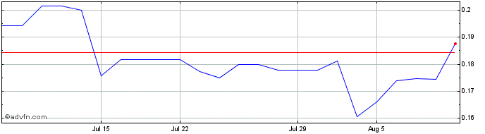 1 Month Desert Mountain Energy Share Price Chart