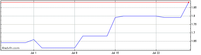 1 Month Stereotaxis Share Price Chart