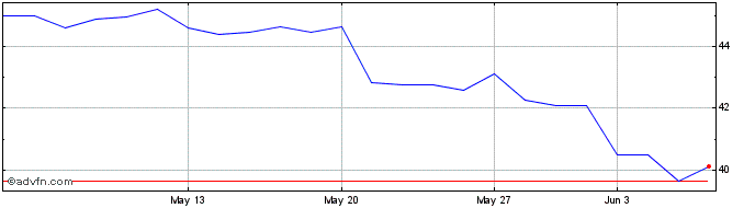 1 Month SLB Share Price Chart