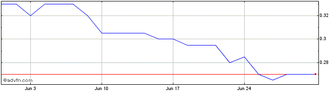 1 Month Nevada King Gold Share Price Chart