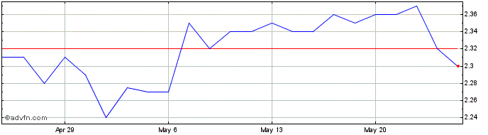 1 Month K2 Australian Small Cap  Price Chart