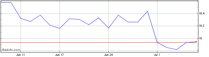 1 Month Common Stock Share Price Chart