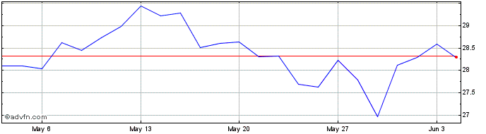 1 Month Bayer Share Price Chart