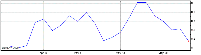 1 Month BTG PACTUAL PNA  Price Chart