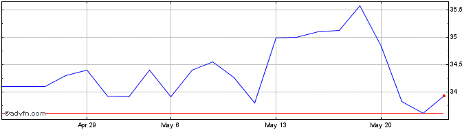 1 Month M.DIAS BRANCO ON Share Price Chart