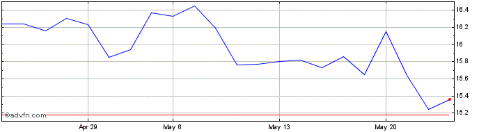 1 Month VULCABRAS ON Share Price Chart