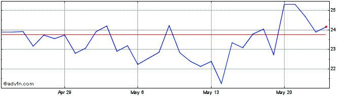1 Month Kusama  Price Chart