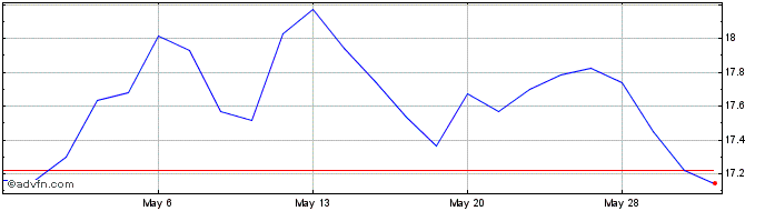 1 Month DJ Commodity Index Corn ER  Price Chart
