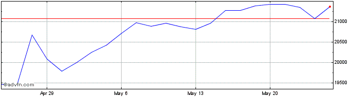 1 Month DJ US Internet Total Sto...  Price Chart