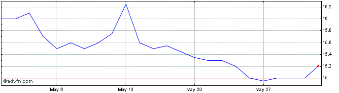 1 Month Poujoulat Share Price Chart