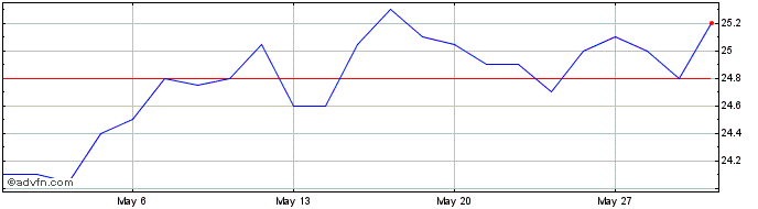 1 Month Tessenderlo Share Price Chart