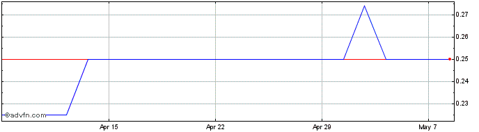 1 Month Castillo Copper Share Price Chart