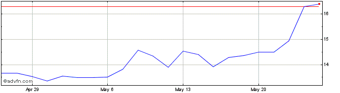 1 Month SoundThinking Share Price Chart