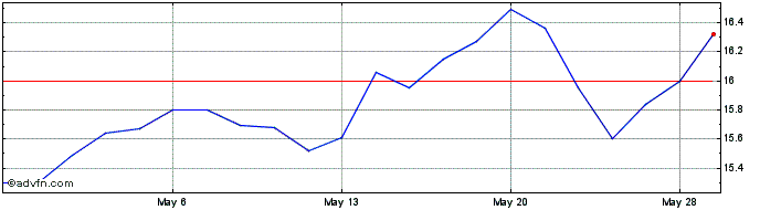 1 Month Procure Space ETF  Price Chart